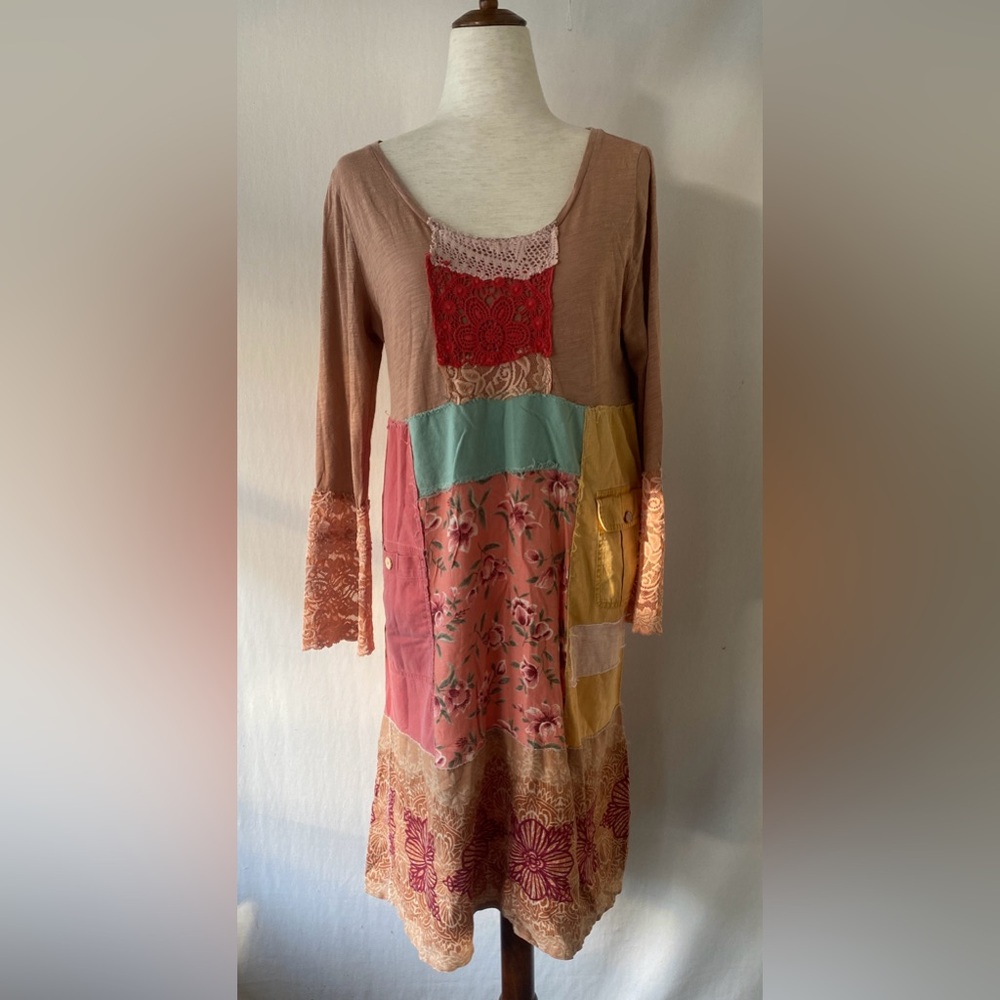 Love Higher patchwork dress festival Bohemian in style of Magnolia Pearl